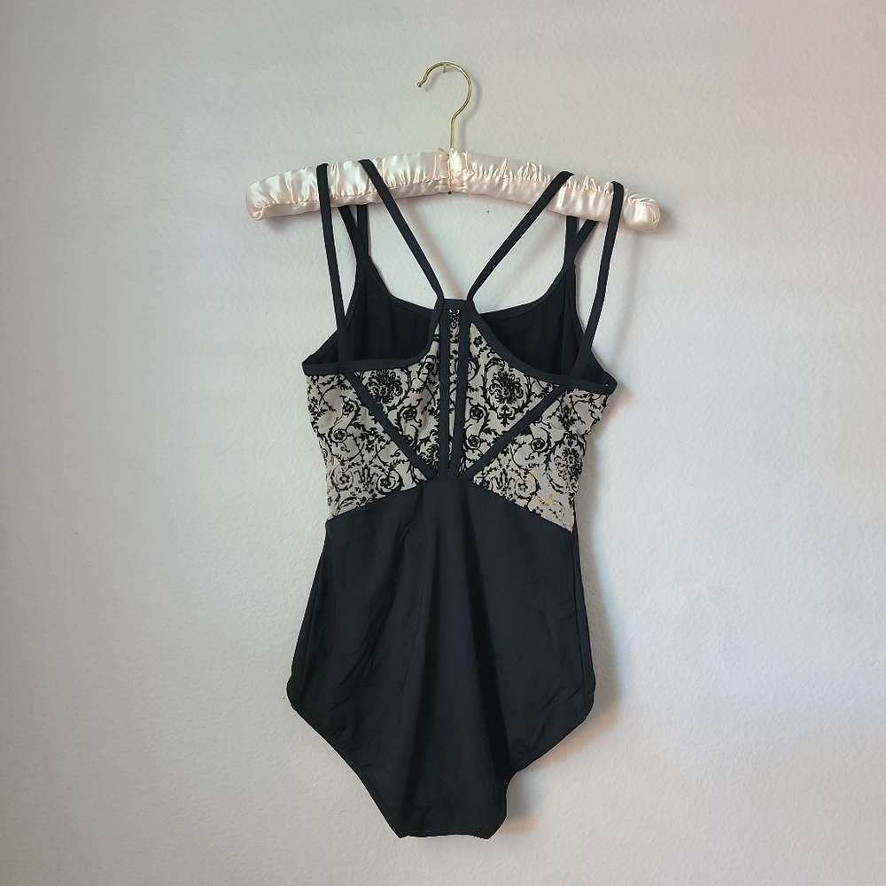 Capezio Black and Sheer Leotard